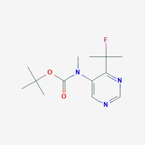 molecular formula C13H20FN3O2 B11786490 tert-Butyl (4-(2-fluoropropan-2-yl)pyrimidin-5-yl)(methyl)carbamate 