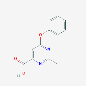 molecular formula C12H10N2O3 B11786496 2-Methyl-6-phenoxypyrimidine-4-carboxylic acid 