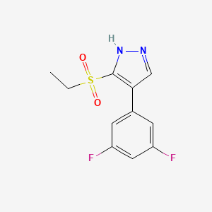 4-(3,5-Difluorophenyl)-3-(ethylsulfonyl)-1H-pyrazole