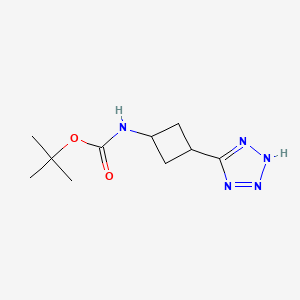 molecular formula C10H17N5O2 B11786561 tert-Butyl n-[3-(1h-1,2,3,4-tetrazol-5-yl)cyclobutyl]carbamate 