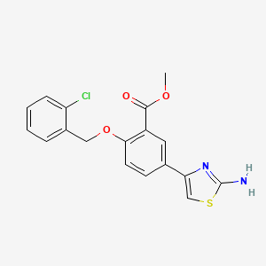 Methyl 5-(2-aminothiazol-4-yl)-2-((2-chlorobenzyl)oxy)benzoate