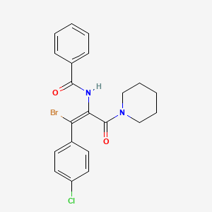 (Z)-N-(1-Bromo-1-(4-chlorophenyl)-3-oxo-3-(piperidin-1-yl)prop-1-en-2-yl)benzamide