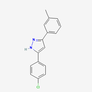 molecular formula C16H13ClN2 B11786708 3-(4-Chlorophenyl)-5-(m-tolyl)-1H-pyrazole 