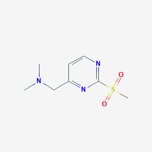 molecular formula C8H13N3O2S B11786721 N,N-Dimethyl-1-(2-(methylsulfonyl)pyrimidin-4-yl)methanamine 