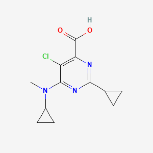 5-Chloro-2-cyclopropyl-6-(cyclopropyl(methyl)amino)pyrimidine-4-carboxylic acid