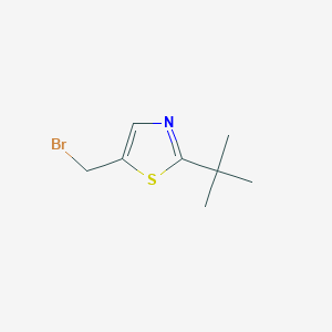 molecular formula C8H12BrNS B11786770 5-(Bromomethyl)-2-(tert-butyl)thiazole 