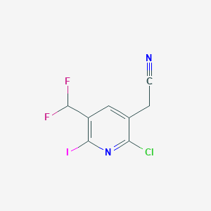 2-(2-Chloro-5-(difluoromethyl)-6-iodopyridin-3-yl)acetonitrile