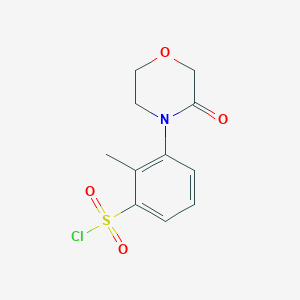 2-Methyl-3-(3-oxomorpholino)benzene-1-sulfonyl chloride