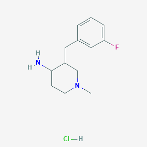 3-(3-Fluorobenzyl)-1-methylpiperidin-4-amine hydrochloride