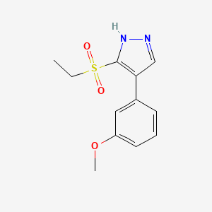 3-(Ethylsulfonyl)-4-(3-methoxyphenyl)-1H-pyrazole