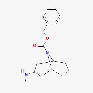 molecular formula C17H24N2O2 B11786913 Benzyl 3-(methylamino)-9-azabicyclo[3.3.1]nonane-9-carboxylate 