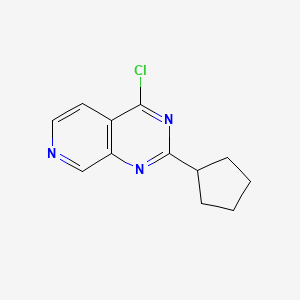 molecular formula C12H12ClN3 B11786915 4-Chloro-2-cyclopentylpyrido[3,4-d]pyrimidine 