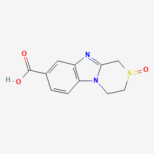 molecular formula C11H10N2O3S B11786924 2-oxo-3,4-dihydro-1H-[1,4]thiazino[4,3-a]benzimidazole-8-carboxylic acid CAS No. 1706445-96-6