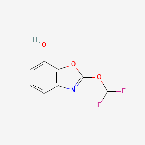 molecular formula C8H5F2NO3 B11786945 2-(Difluoromethoxy)-7-hydroxybenzo[d]oxazole 