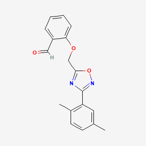 2-((3-(2,5-Dimethylphenyl)-1,2,4-oxadiazol-5-yl)methoxy)benzaldehyde