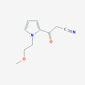 molecular formula C10H12N2O2 B11786978 3-(1-(2-Methoxyethyl)-1H-pyrrol-2-yl)-3-oxopropanenitrile 