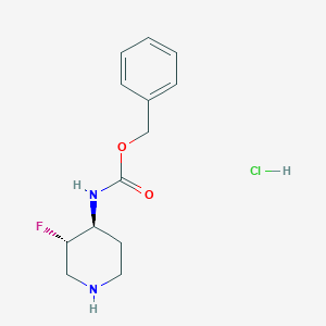 molecular formula C13H18ClFN2O2 B11787023 Benzyl((3S,4S)-3-fluoropiperidin-4-yl)carbamatehydrochloride 