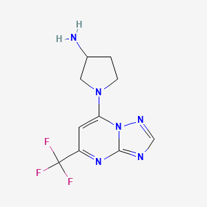 1-(5-(Trifluoromethyl)-[1,2,4]triazolo[1,5-a]pyrimidin-7-yl)pyrrolidin-3-amine