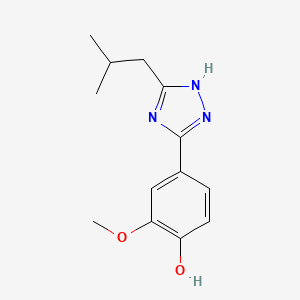 4-(3-Isobutyl-1H-1,2,4-triazol-5-yl)-2-methoxyphenol