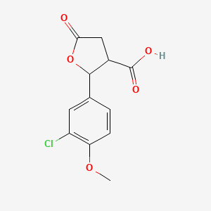 2-(3-Chloro-4-methoxyphenyl)-5-oxotetrahydrofuran-3-carboxylic acid