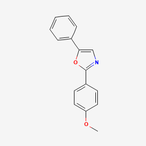 molecular formula C16H13NO2 B11787221 2-(4-Methoxyphenyl)-5-phenyloxazole CAS No. 17064-22-1