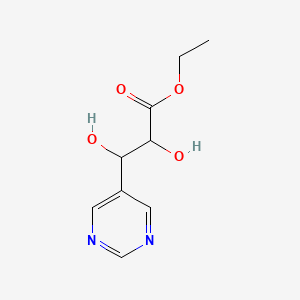 molecular formula C9H12N2O4 B11787276 Ethyl 2,3-dihydroxy-3-(pyrimidin-5-yl)propanoate 