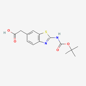 (2-tert-Butoxycarbonylamino-benzothiazol-6-yl)-acetic acid