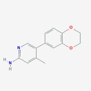 5-(2,3-Dihydrobenzo[b][1,4]dioxin-6-yl)-4-methylpyridin-2-amine