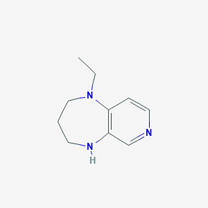 molecular formula C10H15N3 B11787360 1-Ethyl-2,3,4,5-tetrahydro-1H-pyrido[3,4-b][1,4]diazepine 