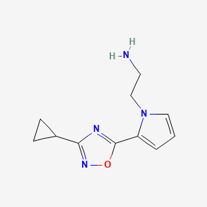 2-(2-(3-Cyclopropyl-1,2,4-oxadiazol-5-yl)-1H-pyrrol-1-yl)ethanamine