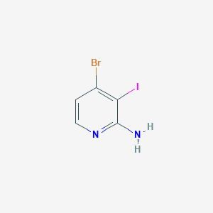 molecular formula C5H4BrIN2 B11787386 4-Bromo-3-iodopyridin-2-amine 