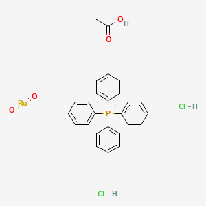 molecular formula (C6H5)4P(CH3CO2RuO2Cl2) B1178739 Pubchem_71310132 CAS No. 131083-49-3