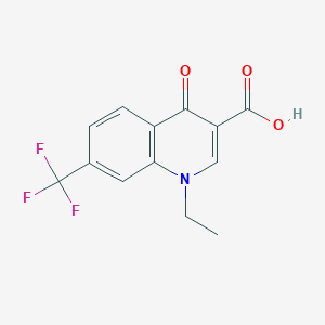 molecular formula C13H10F3NO3 B11787408 1-Ethyl-4-oxo-7-(trifluoromethyl)-1,4-dihydroquinoline-3-carboxylic acid 