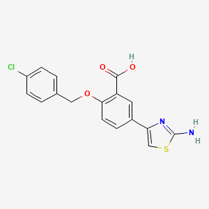 5-(2-Aminothiazol-4-yl)-2-((4-chlorobenzyl)oxy)benzoicacid