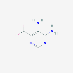 molecular formula C5H6F2N4 B11787420 6-(Difluoromethyl)pyrimidine-4,5-diamine 