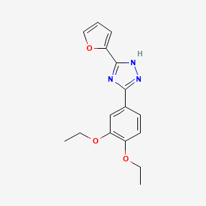 molecular formula C16H17N3O3 B11787426 5-(3,4-Diethoxyphenyl)-3-(furan-2-yl)-1H-1,2,4-triazole 