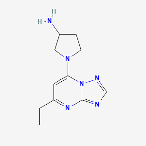 1-(5-Ethyl-[1,2,4]triazolo[1,5-a]pyrimidin-7-yl)pyrrolidin-3-amine