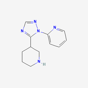 2-(5-(Piperidin-3-yl)-1H-1,2,4-triazol-1-yl)pyridine