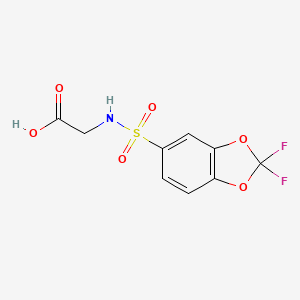 molecular formula C9H7F2NO6S B11787513 2-(2,2-Difluorobenzo[d][1,3]dioxole-5-sulfonamido)acetic acid 