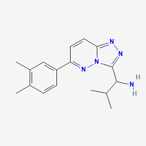 1-(6-(3,4-Dimethylphenyl)-[1,2,4]triazolo[4,3-b]pyridazin-3-yl)-2-methylpropan-1-amine