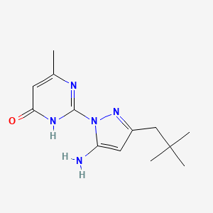 2-(5-Amino-3-neopentyl-1H-pyrazol-1-yl)-6-methylpyrimidin-4(3H)-one