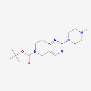 tert-Butyl 2-(piperazin-1-yl)-7,8-dihydropyrido[4,3-d]pyrimidine-6(5H)-carboxylate