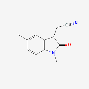 2-(1,5-Dimethyl-2-oxoindolin-3-yl)acetonitrile