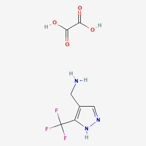 (3-(Trifluoromethyl)-1H-pyrazol-4-yl)methanamine oxalate