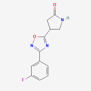 4-(3-(3-Fluorophenyl)-1,2,4-oxadiazol-5-yl)pyrrolidin-2-one