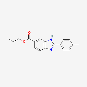 molecular formula C18H18N2O2 B11787915 Propyl 2-(p-tolyl)-1H-benzo[d]imidazole-6-carboxylate 