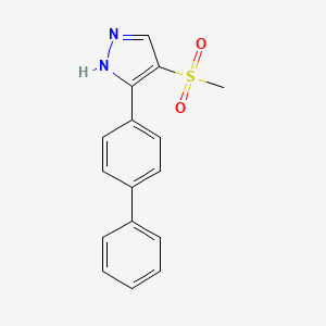 3-([1,1'-Biphenyl]-4-yl)-4-(methylsulfonyl)-1H-pyrazole