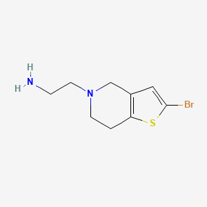 molecular formula C9H13BrN2S B11787927 2-(2-Bromo-6,7-dihydrothieno[3,2-c]pyridin-5(4H)-yl)ethanamine 