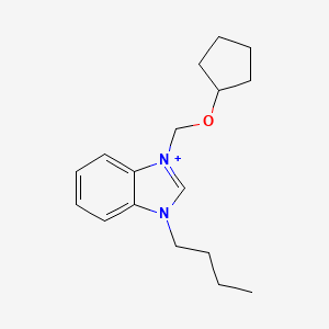 molecular formula C17H25N2O+ B1178797 3-butyl-1-[(cyclopentyloxy)methyl]-3H-benzimidazol-1-ium 