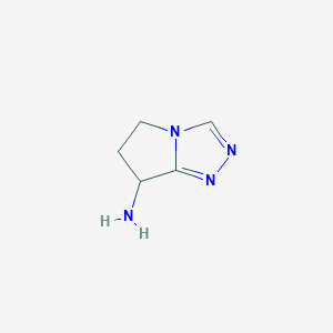 molecular formula C5H8N4 B11787970 6,7-Dihydro-5H-pyrrolo[2,1-c][1,2,4]triazol-7-amine 